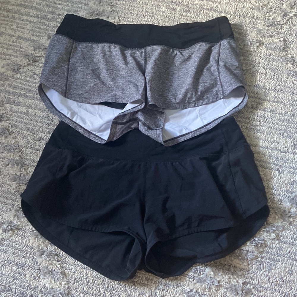 2 lululemon speed up shorts 2.5 in